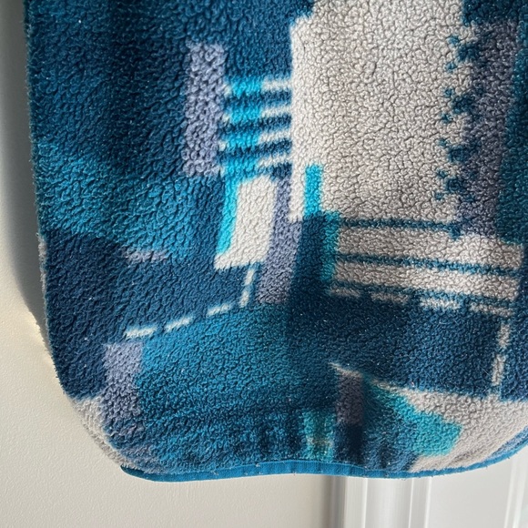 Patagonia Women 's Synchilla T Snap Pullover Fleece Multi Blue Size Small Rare - Picture 4 of 10